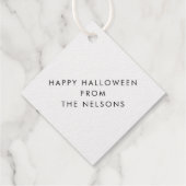 Pumpkin Face Gold Foil Halloween Bedankjes Labels (Achterkant)