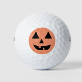 Pumpkin Face Halloween Golfballen (Voorkant)