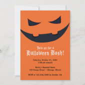 Pumpkin Face Halloween Party Kaart (Voorkant)