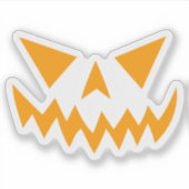 Pumpkin Face, Halloween Sticker (Voorkant)