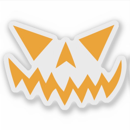 Pumpkin Face, Halloween Sticker (Voorkant)