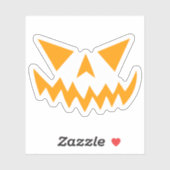 Pumpkin Face, Halloween Sticker (Vel)