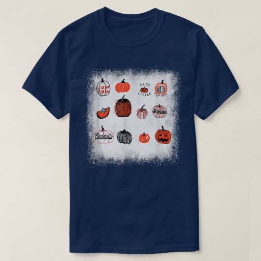 Pumpkin Face Jack O' Lantern Halloween Herfst Beda T-shirt (Design voorkant)