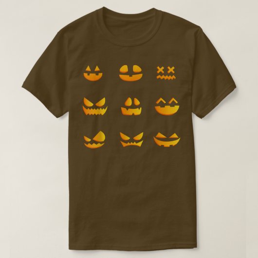 Pumpkin Face Lazy Halloween Costume Scary Jack O L T-shirt (Design voorkant)