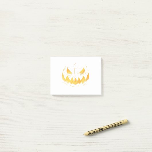 Pumpkin Face Post-it® Notes (Op bureau)