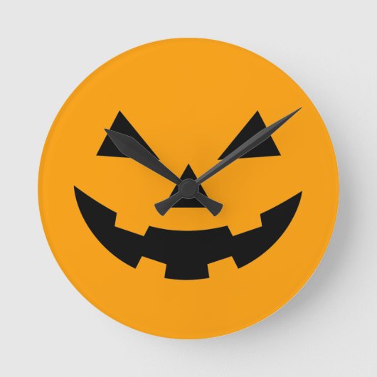 Pumpkin Face Wall-klok Ronde Klok (Voorkant)
