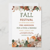 Pumpkin Fall Festival Party Invitation Kaart (Voorkant)