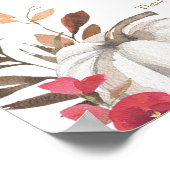 Pumpkin Fall Wedding Program Sign Poster (Hoek)