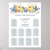 Pumpkin Fall Wedding Seating Chart Poster (Voorkant)