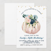 Pumpkin Fifth Birthday Invitation Kaart (Voorkant / Achterkant)