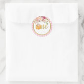 Pumpkin First Birthday Sticker - Floral Pset (Tas)