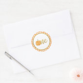 Pumpkin First Birthday Sticker - Oranje speldensta (Envelop)