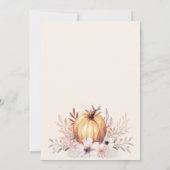 Pumpkin Floral Thanksgiving Family Kaart (Achterkant)