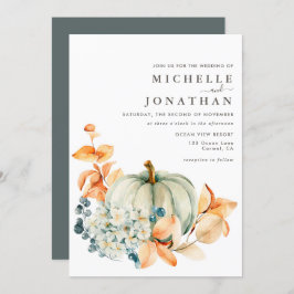 Pumpkin & Florals Weddenschap Uitnodiging tot valk