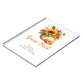 Pumpkin Flower Bouquet Bridal Shower Guest Book Notitieboek (Linkerzijde)
