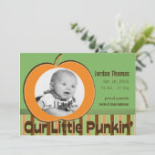 Pumpkin-fotoaankondiging Aankondiging (Staand voorkant)
