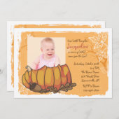 Pumpkin-fotouitnodiging Kaart (Voorkant / Achterkant)