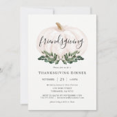 Pumpkin Friendsgiving Thanksgiving Dinner Kaart (Voorkant)