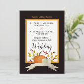 Pumpkin Fun/Thanksgiving Theme Wedding/Uitnodiging Kaart (Staand voorkant)