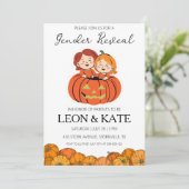 Pumpkin Geslacht onthullen Uitnodigingen (Staand voorkant)