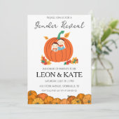 Pumpkin Geslacht onthullen Uitnodigingen (Staand voorkant)