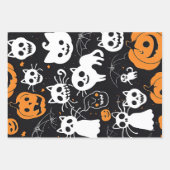 Pumpkin Ghost Black Cat Halloween inpakpapier (Voorkant)