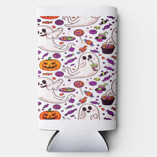Pumpkin Ghost Pattern Schattige Halloween (Voorkant)