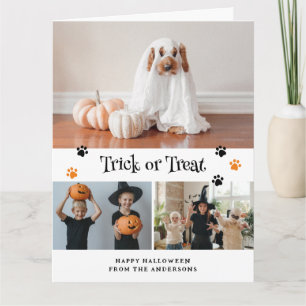 Pumpkin Ghost Pet Foto Halloween Kaart
