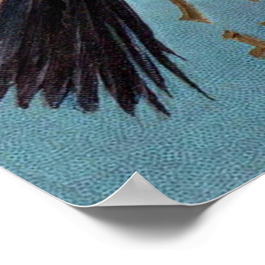 Pumpkin Ghost Witch Poster (Hoek)