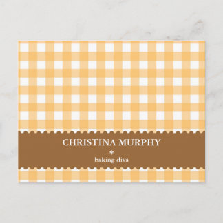 Pumpkin gingham met op maat gemaakte recept kaart