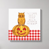 Pumpkin Gingham Pattern Canvas Afdruk (Voorkant)