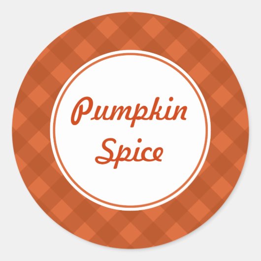 Pumpkin Gingham Sticker (Voorkant)