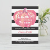 Pumpkin Girl Baby shower Invitation Kaart (Staand voorkant)