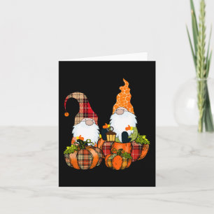 Pumpkin Gnomes Herfst Autumn Cute Halloween Thanks Kaart