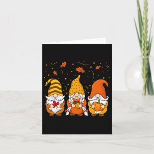 Pumpkin Gnomes Herfst Autumn Cute Halloween Thanks Kaart