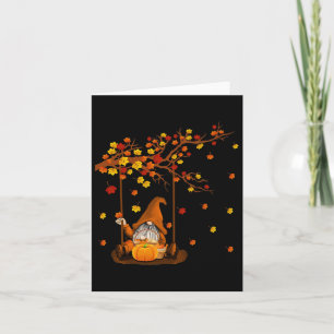 Pumpkin Gnomes Herfst Autumn Cute Halloween Thanks Kaart