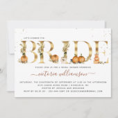 Pumpkin Gold Elegant Autumn Vrijgezellenfeest Kaart (Voorkant)