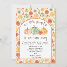 Pumpkin Gourd Autumn Baby Shower
