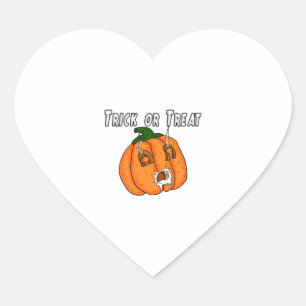 Pumpkin grappig stoute cadeau prank Halloween Hart Sticker