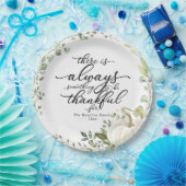 Pumpkin Greenery Eucalyptus Thanksgiving Dinner Papieren Bordje (Feest)