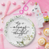 Pumpkin Greenery Eucalyptus Thanksgiving Dinner Papieren Bordje (Feest)