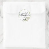 Pumpkin Greenery Wreath Thanksgiving Dinner Ronde Sticker (Tas)