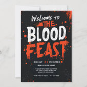 Pumpkin Grin Halloween Party Kaart (Achterkant)