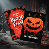 Pumpkin Grin Halloween Party Kaart