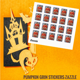 Pumpkin Grin Vierkante Sticker