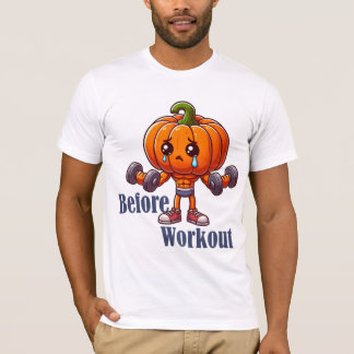 Pumpkin Gym Bros – Voor en na de training Hallowee T-shirt