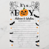 Pumpkin Halloween Baby shower Advice (Voorkant)