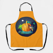 Pumpkin Halloween Friends – Magic Cartoon Animals Schort (Voorkant)