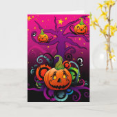 Pumpkin Halloween-kaart Kaart (Gele Bloem)