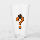 Pumpkin Halloween Question Mark Glass Glas (Voorkant)